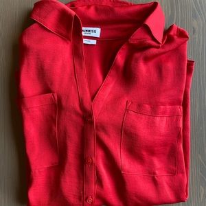 Express. Button up. Red. Size Large.
